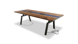 1252 Aqueous Walnut River Conference Table 120" x 40"