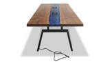 1252 Aqueous Walnut River Conference Table 120" x 40"