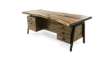 1123 Walnut Live Edge Floating Top Desk 80" x 36"