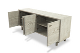1239 Whitewash Oak Solid Face Credenza 60" x 24" D