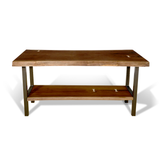 1221 Walnut Butcher Block Free Standing Island