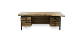 1123 Walnut Live Edge Floating Top Desk 80" x 36"