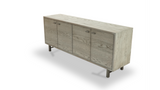 1239 Whitewash Oak Solid Face Credenza 60" x 24" D