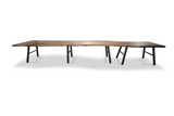 1246 Genesis Walnut Communal Table 156" x 44" & 60" x 44"