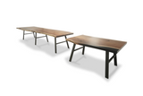 1246 Genesis Walnut Communal Table 156" x 44" & 60" x 44"