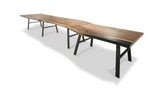 1246 Genesis Walnut Communal Table 156" x 44" & 60" x 44"
