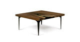 1086 Walnut Straight Edge Coffee Table 36" x 32"