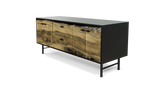 1102 Ebonized Maple Live Edge Solid Face Credenza 84" x 24"