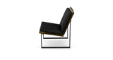1178 Ebonized Maple Live Edge Lounge Chair
