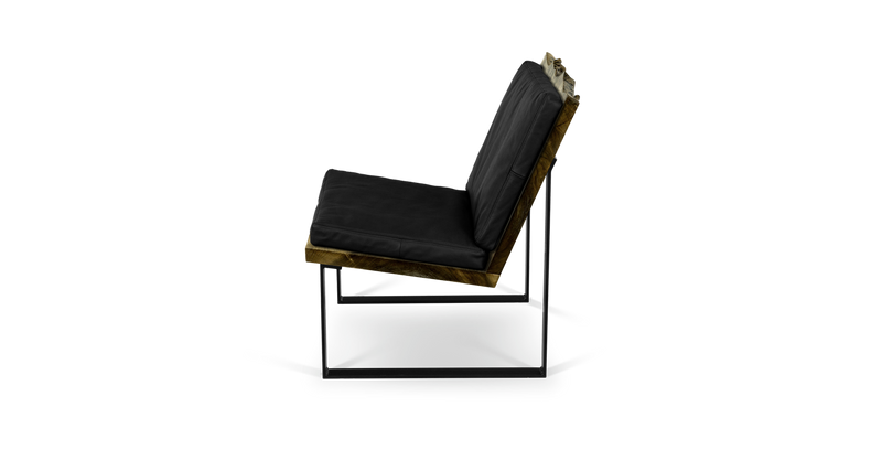1178 Ebonized Maple Live Edge Lounge Chair