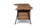 1124 Walnut Live Edge Floating Top Executive Desk 80" x 36"