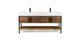 1097 Walnut Double Console Vanity 72" x 18"