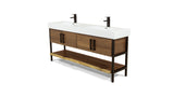 1097 Walnut Double Console Vanity 72" x 18"