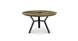 1138 Ebonized Maple Inverted Edge Round Table 48” D