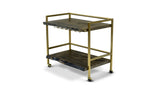 1098 Ebonized Maple Live edge Bar Cart 36" x 22"