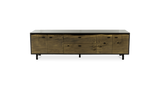1109 Ebonized Maple Live Edge Solid Face Credenza 96" x 24"