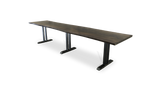 1009 Stained Poplar Live Edge Communal Table 136" x 30"