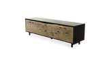 1109 Ebonized Maple Live Edge Solid Face Credenza 96" x 24"