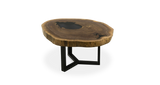 1087 Walnut Live Edge Round Coffee Table 30" D