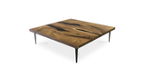 1085 Walnut Straight Edge Bookmatch Coffee Table 60" x 60"