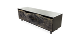 1103 Ebonized Maple Live Edge Solid Face Credenza 96" x 24"