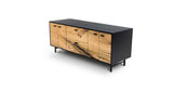 1108 Oak Straight Edge Solid Face Credenza 72" x 24"