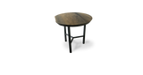 1091 Ebonized Partial Live Edge Sycamore Side Table 26" D