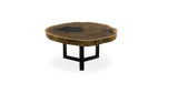 1087 Walnut Live Edge Round Coffee Table 30" D