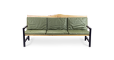 1180 Maple Live Edge Sofa and Olive Cushions 84" x 25.5"