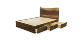1173 Walnut Live Edge Bed Frame and Headboard