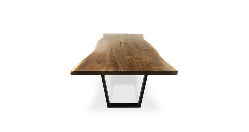1016 Walnut Live Edge Conference Table 120" x 48"