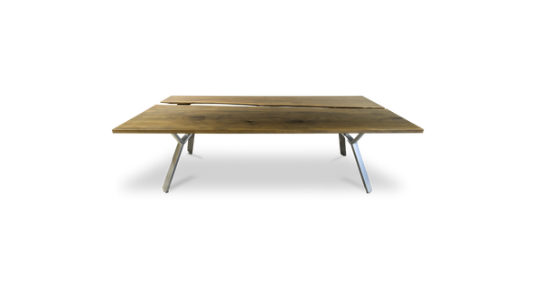 1184 Ebonized Sycamore Open River Table 96" x 45"