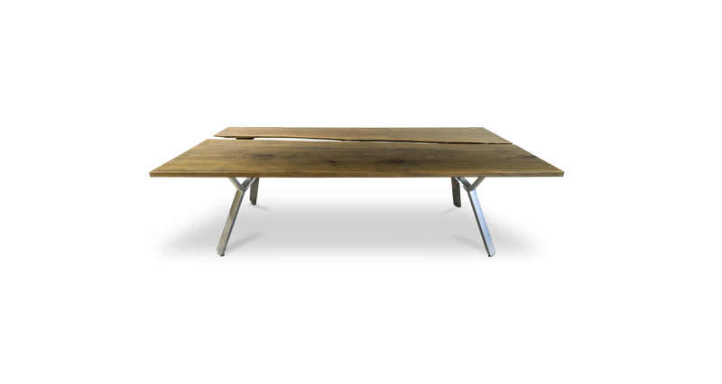 Ebonized Maple/Sycamore Open River Table 96" x 45"