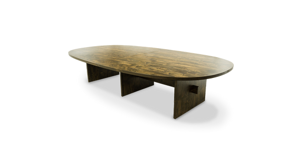 1186 Stained Maple Oval Conference Table 141" x 78"