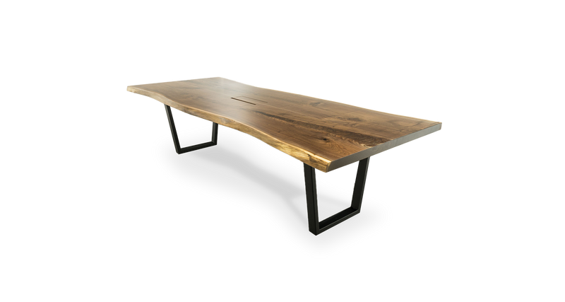 1016 Walnut Live Edge Conference Table 120" x 48"