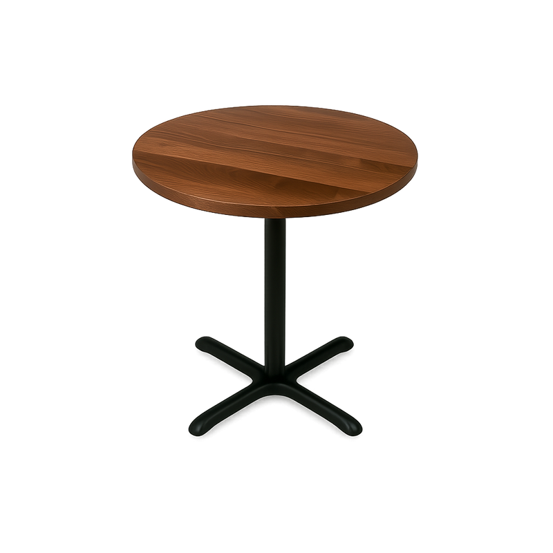 1004 Walnut Cafe Table with Cast Iron Base