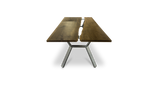 Ebonized Maple/Sycamore Open River Table 96" x 45"