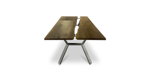 1184 Ebonized Sycamore Open River Table 96" x 45"