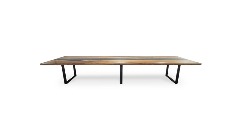 1193 Walnut Epoxy River Table 180" x 48"