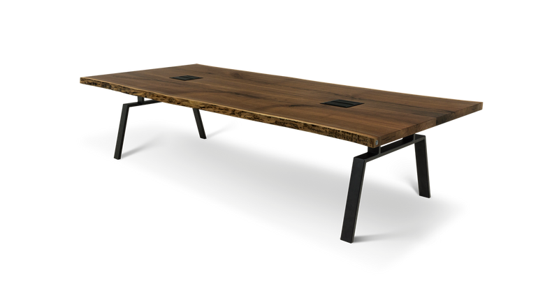1034 Walnut Live Edge Conference Table 114" x 51"