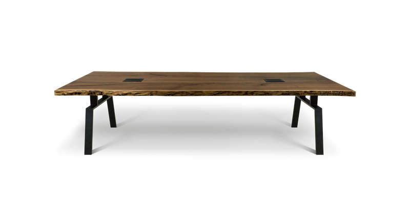 1034 Walnut Live Edge Conference Table 114" x 51"