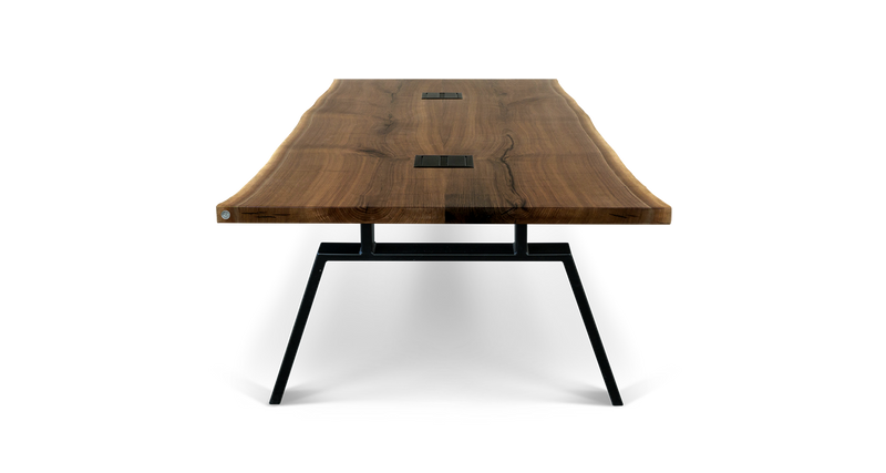 1034 Walnut Live Edge Conference Table 114" x 51"