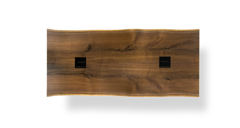 1034 Walnut Live Edge Conference Table 114" x 51"