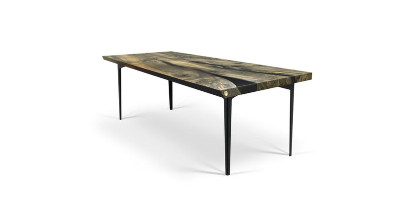 1118 Ebonized Maple Inverted Edge Table 84" x 36"