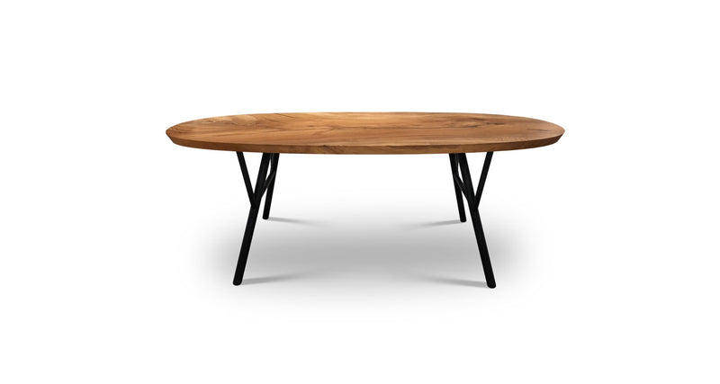 1139 Sycamore Inverted Edge Oval Dining Table 78” x 40”