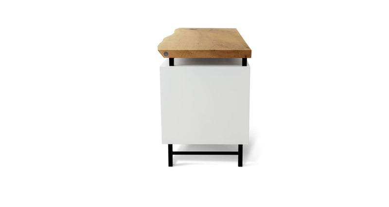 Custom Credenza with Floating Live Edge Top