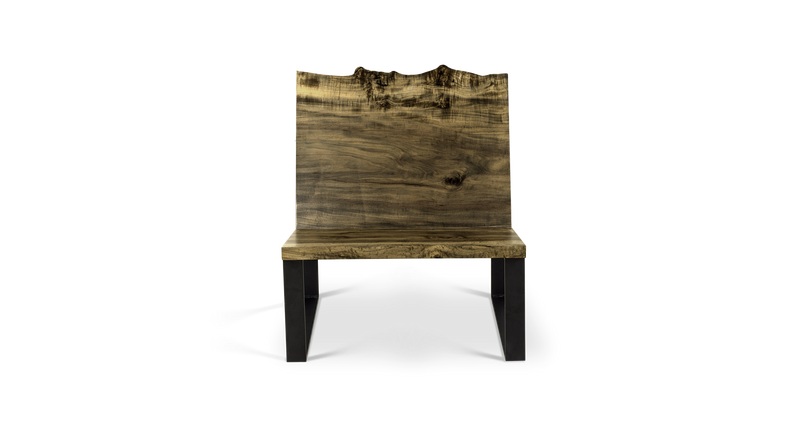 1178 Ebonized Maple Live Edge Lounge Chair