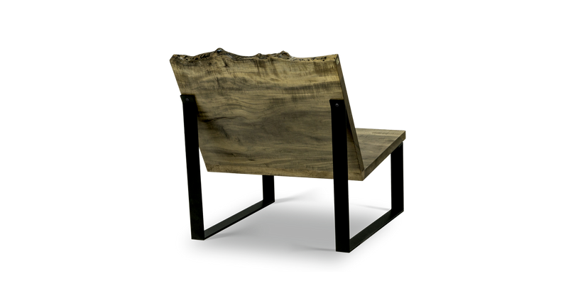 1178 Ebonized Maple Live Edge Lounge Chair