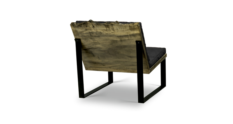 1178 Ebonized Maple Live Edge Lounge Chair