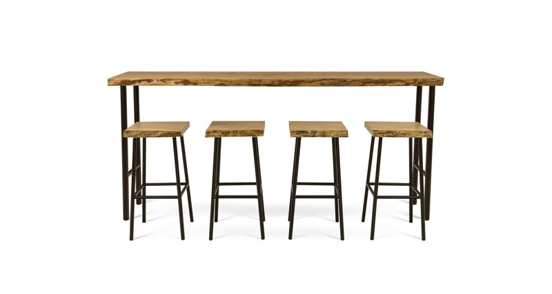 1046 Cherry Live Edge Bar Set 90" x 24"